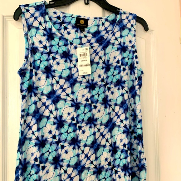 Brand new sleeveless JM collection multi-colored shirt - Picture 1 of 3